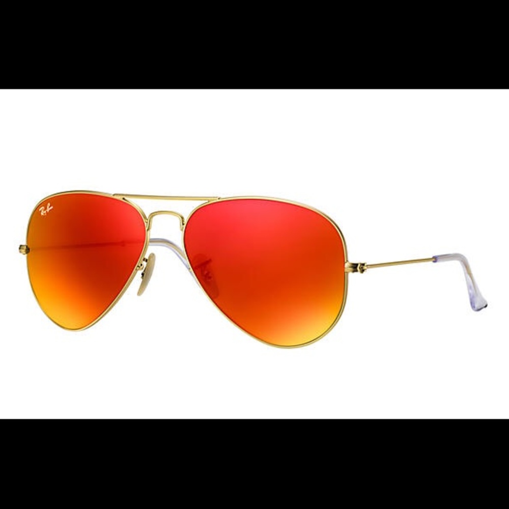 Ray ban polarized red aviators